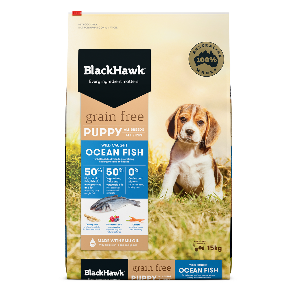 Black Hawk Puppy Grain Free Ocean Fish 15kg