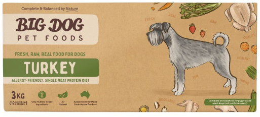 Big Dog Barf Single Protein Turkey 3kg