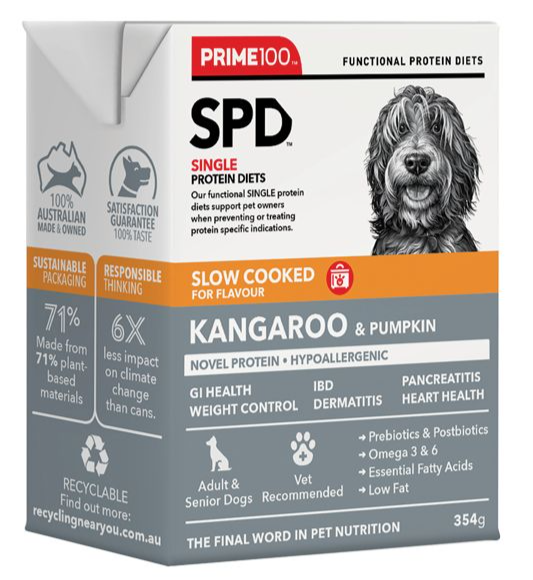 Prime 100 Spd Slow Cooked Kangaroo & Pumpkin 354g