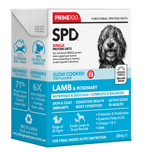 Prime 100 Spd Slow Cooked Lamb & Rosemary 355g Db