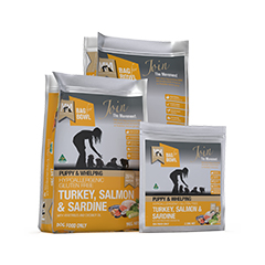 mfm turkey, salm, sardine (puppy) 3 bag sizes