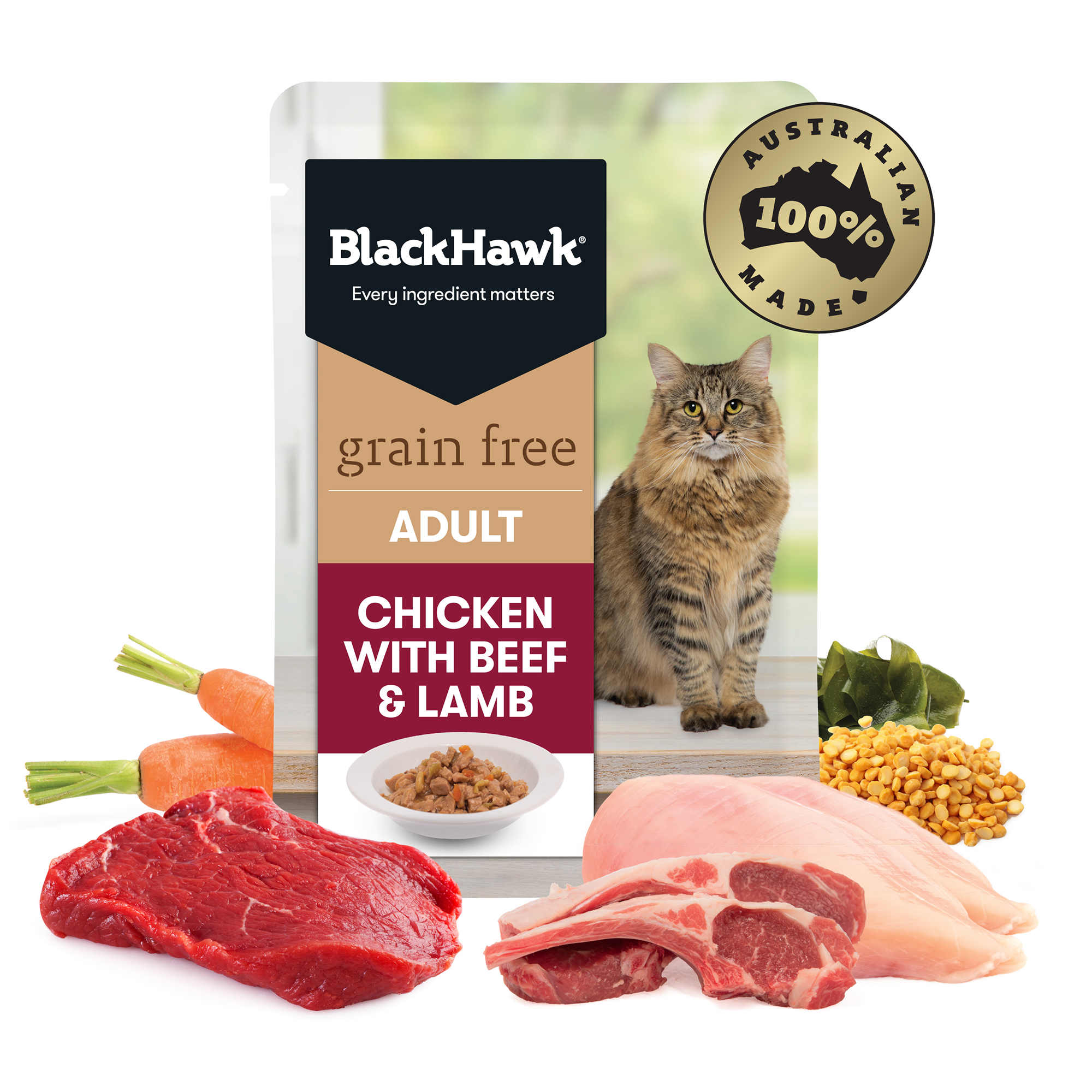 BHC504 Wet Cat Adult Chicken with Beef Lamb - Digital Shelf - Pack Hero