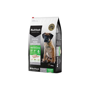 Black hawk chicken outlet and rice puppy 20kg