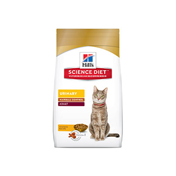 HILLS SCIENCE DIET FELINE ADULT URINARY & HAIRBALL CONTROL 1.58KG