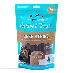 THE PET PROJECT BEEF STRIPS 180G