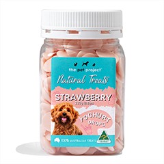 THE PET PROJECT YOGHURT DROPS STRAWBERRY 250G