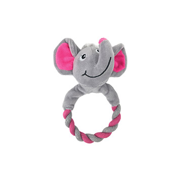 D/TOY SNUGGLE FRIENDS PUPPY PLUSH ELEPHANT ROPE RING