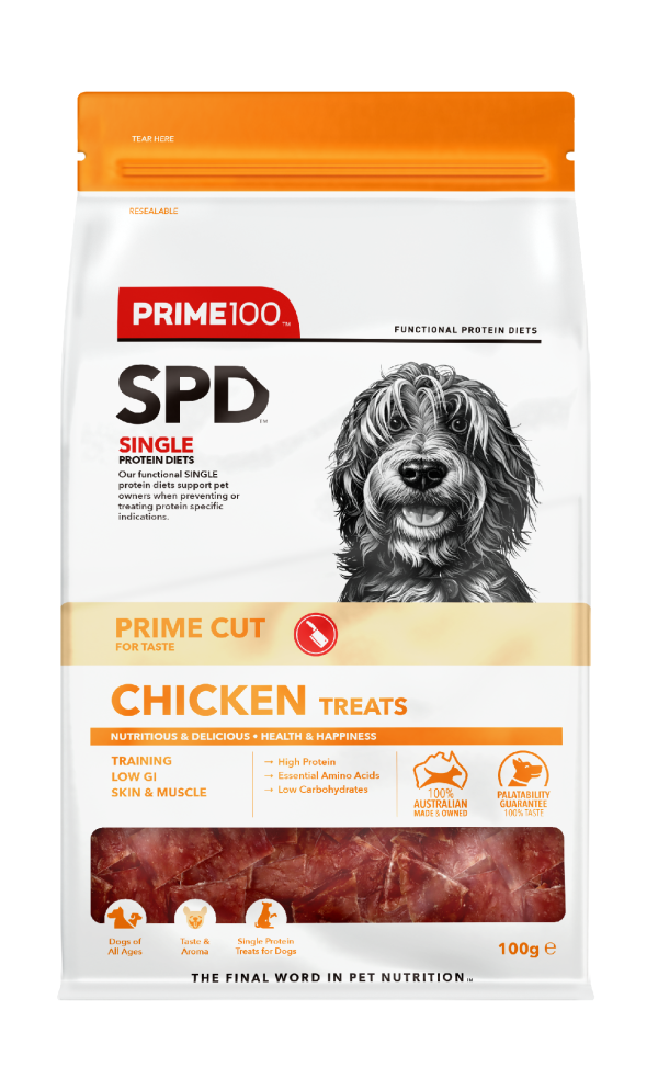 PRIME 100 SPD CHICKEN TREATS 100G