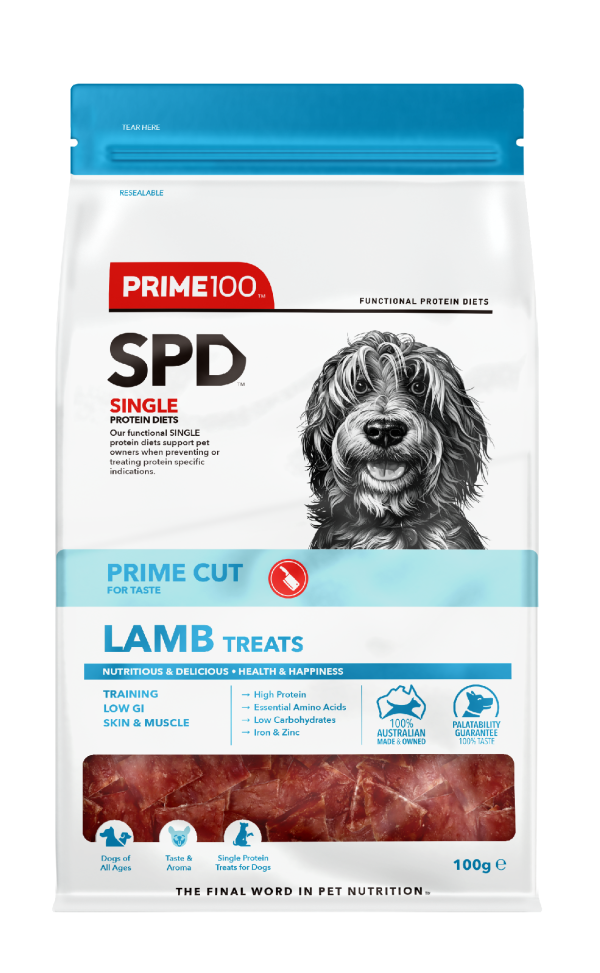 PRIME 100 SPD LAMB TREATS 100G