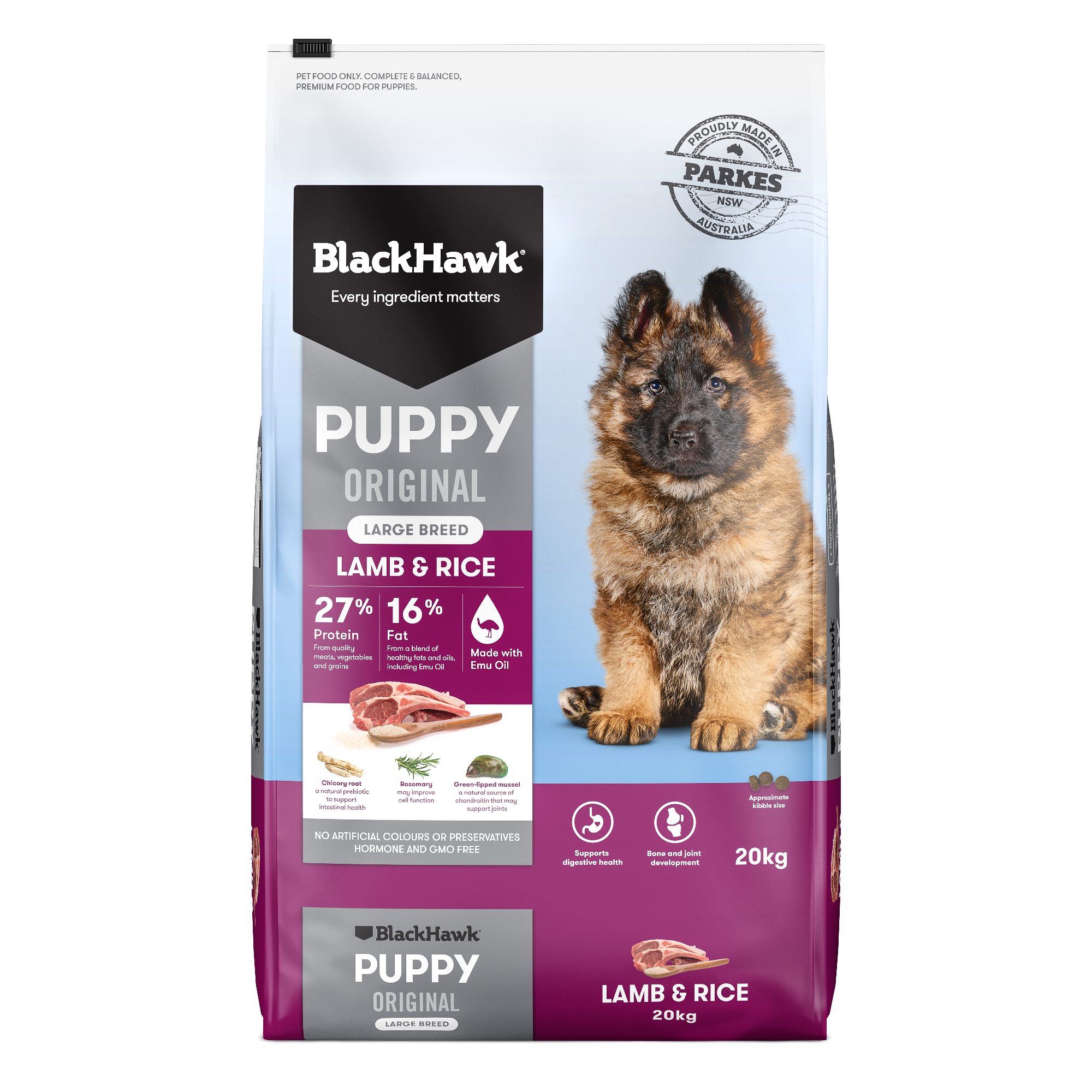 Black Hawk Puppy Large Breed Original Lamb & Rice 20kg Black Hawk Puppy Large Breed Original Lamb & Rice 20kg
