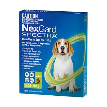 Nexgard Spectra 7.6kg - 15 Kg 6 Pack Nexgard Spectra 7.6kg - 15 Kg 6 Pack