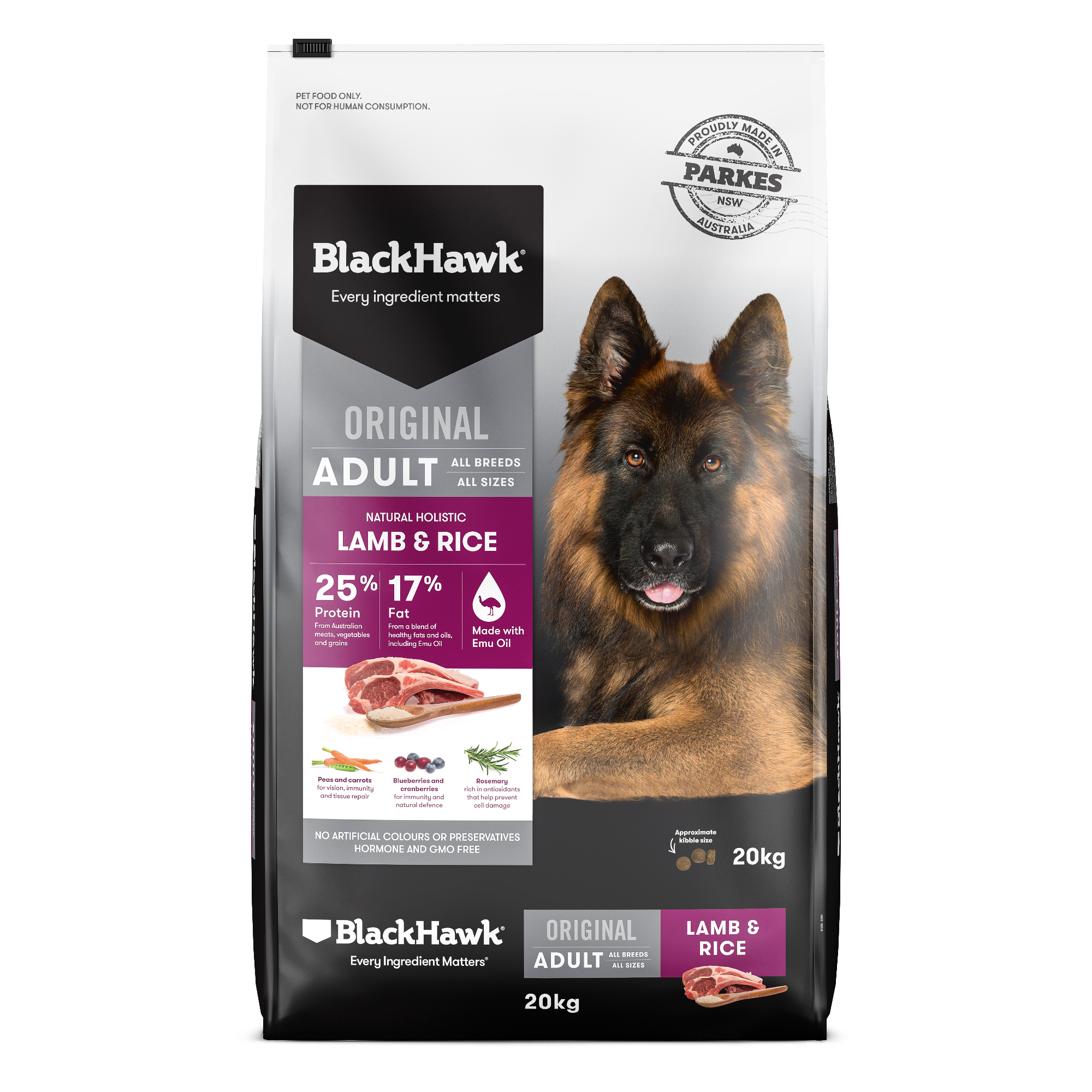 Black Hawk Adult Lamb & Rice 20kg Black Hawk Adult Lamb & Rice 20kg