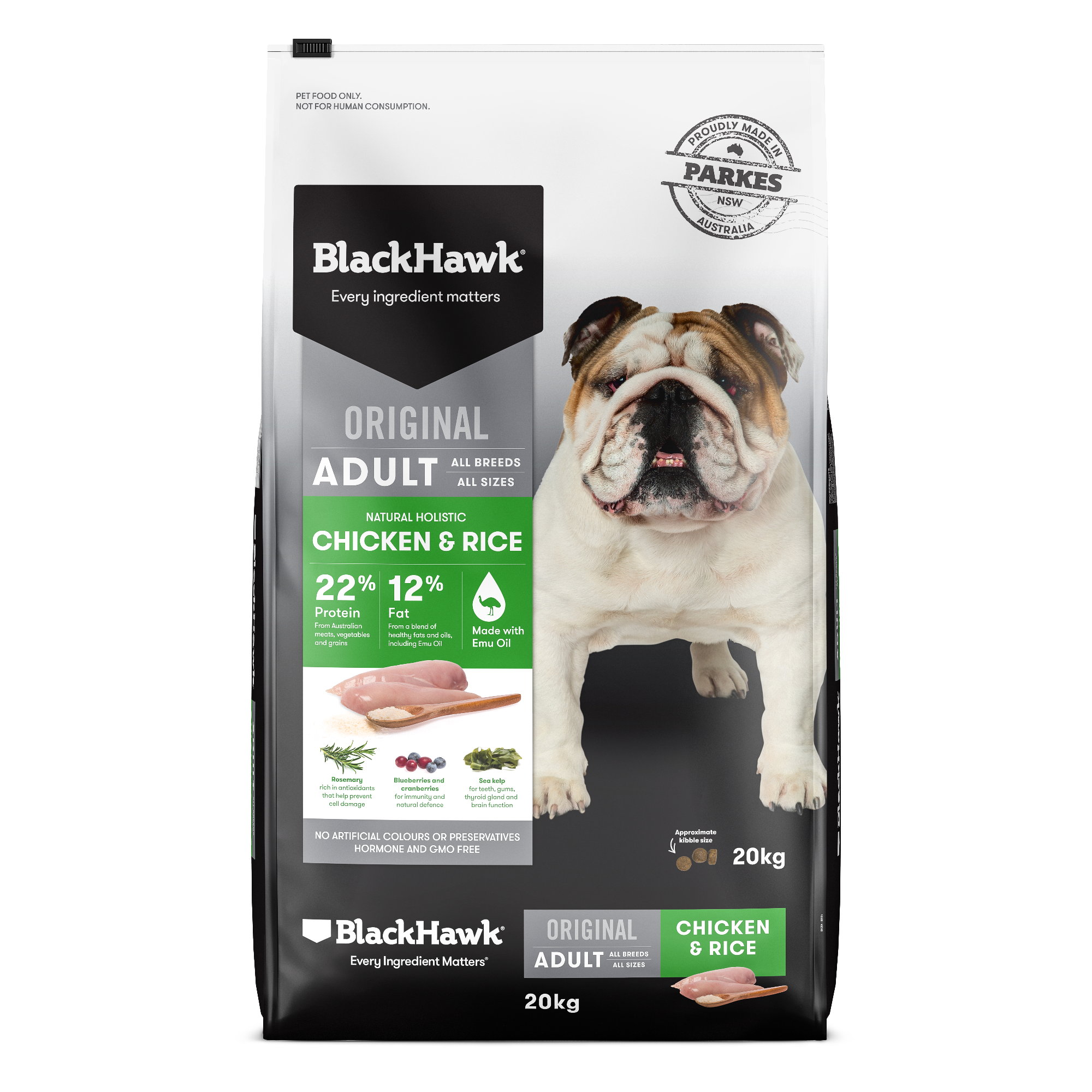 Black Hawk Adult Dog Chicken & Rice 20kg Black Hawk Adult Dog Chicken & Rice 20kg