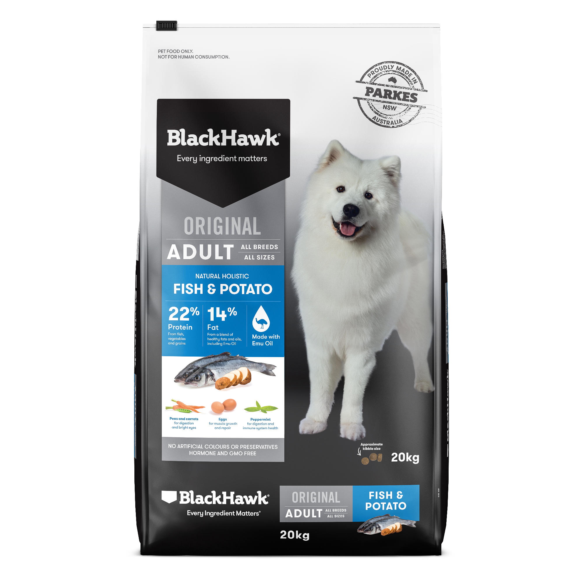 Black Hawk Adult Dog Fish & Potato 20kg Black Hawk Adult Dog Fish & Potato 20kg