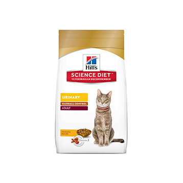 Hills Science Diet Feline Adult Urinary & Hairball Control 1.58kg Hills Science Diet Feline Adult Urinary & Hairball Control 1.58kg