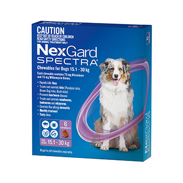 Nexgard Spectra 15.1kg - 30kg 6 Pack Nexgard Spectra 15.1kg - 30kg 6 Pack