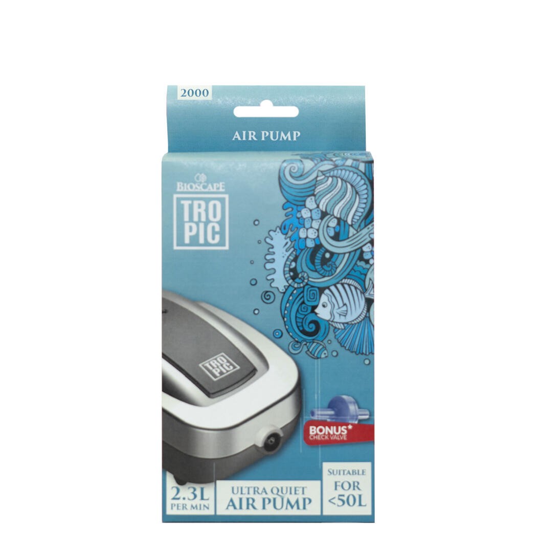 Bioscape Tropic Air Pump 2000 Single W/check Valve Bioscape Tropic Air Pump 2000 Single W/check Valve