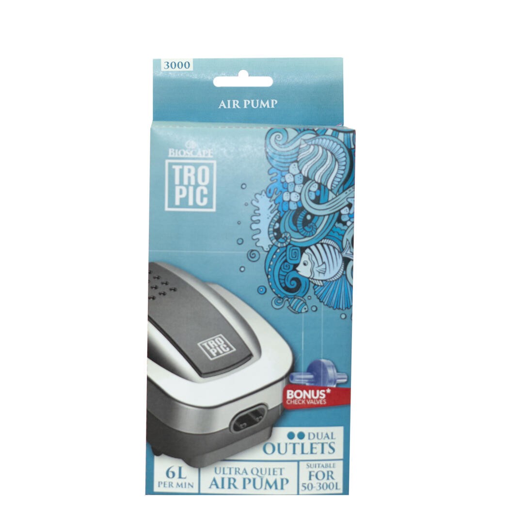 Bioscape Tropic Air Pump 3000 Twin W/2 Check Valves Bioscape Tropic Air Pump 3000 Twin W/2 Check Valves