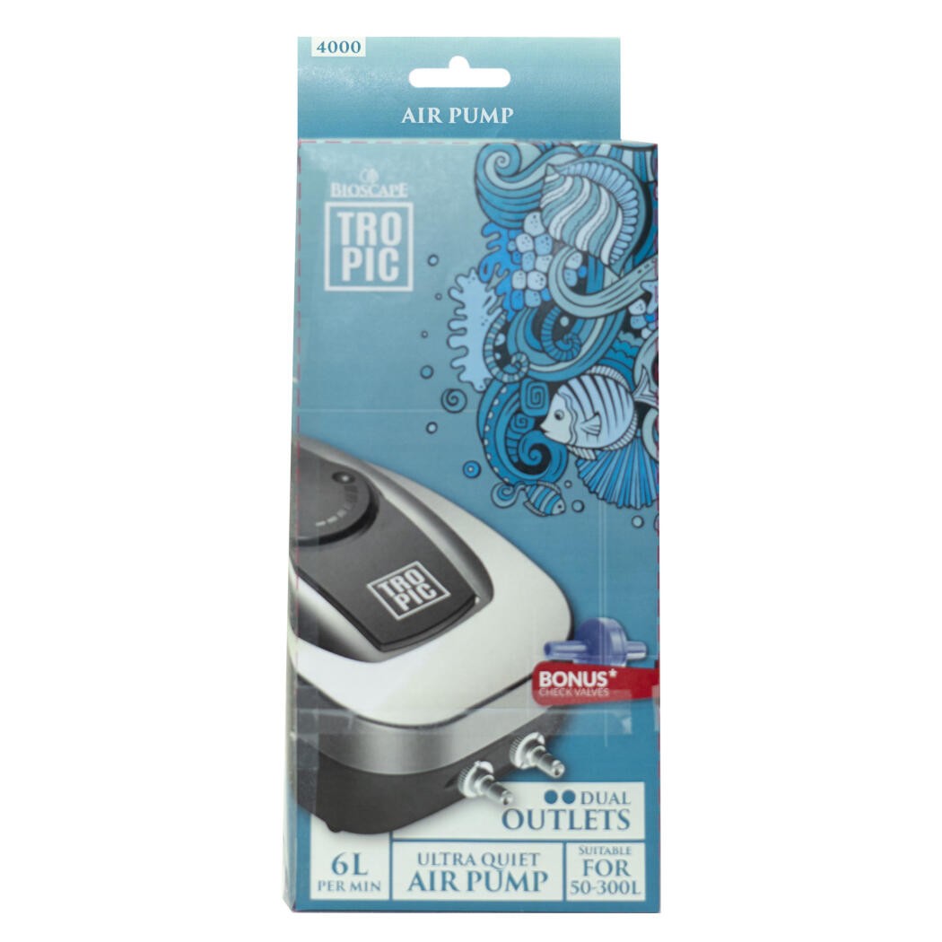 Bioscape Tropic Air Pump 4000 Twin W/2 Check Valves Bioscape Tropic Air Pump 4000 Twin W/2 Check Valves