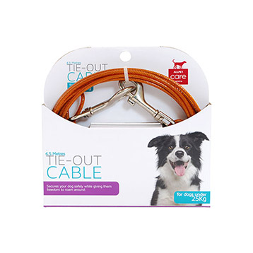 Canine Care Tieout Cable Medium 4.5m Canine Care Tieout Cable Medium 4.5m