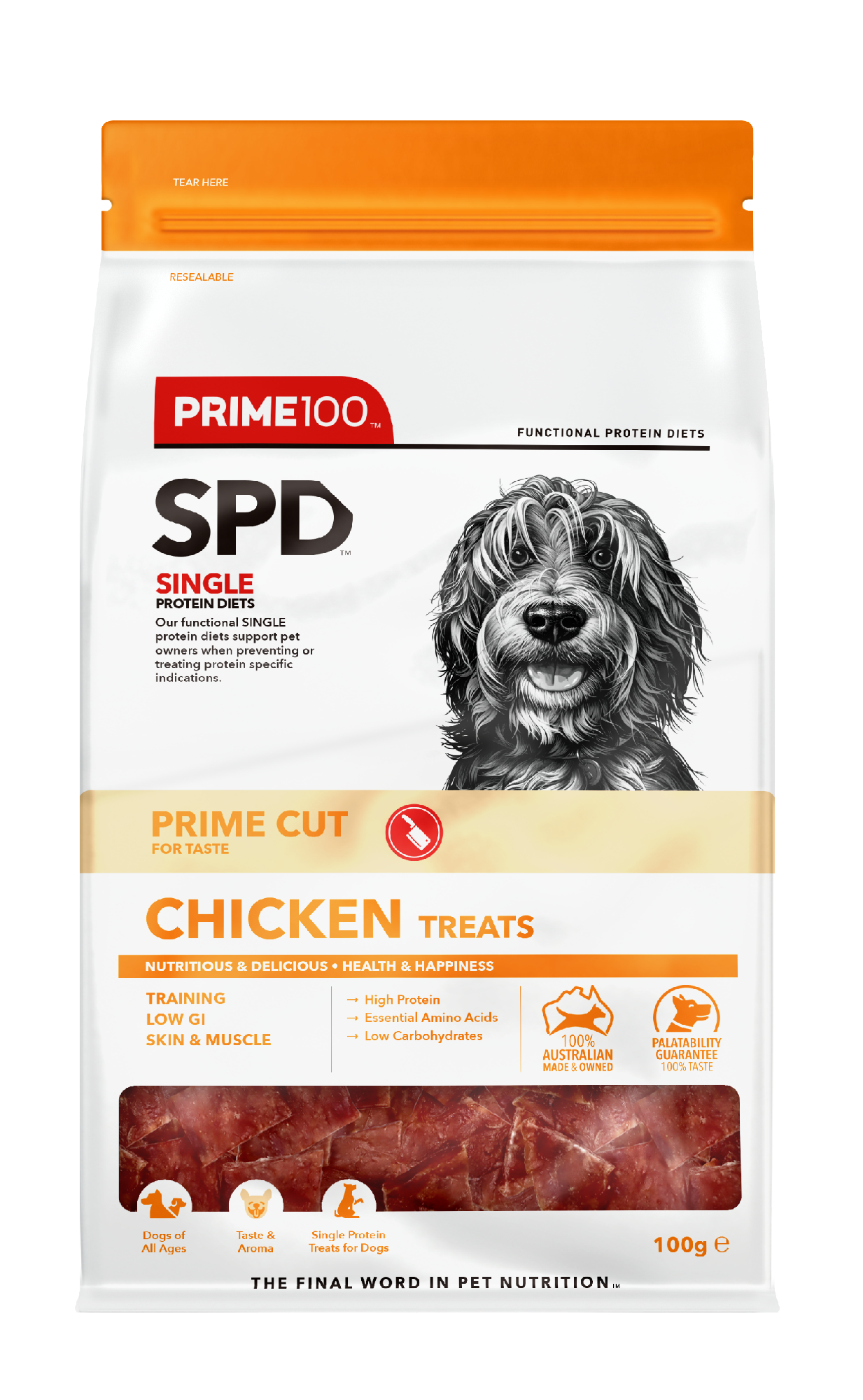 Prime 100 Spd Prime Cuts Chicken Treats 100g Prime 100 Spd Prime Cuts Chicken Treats 100g