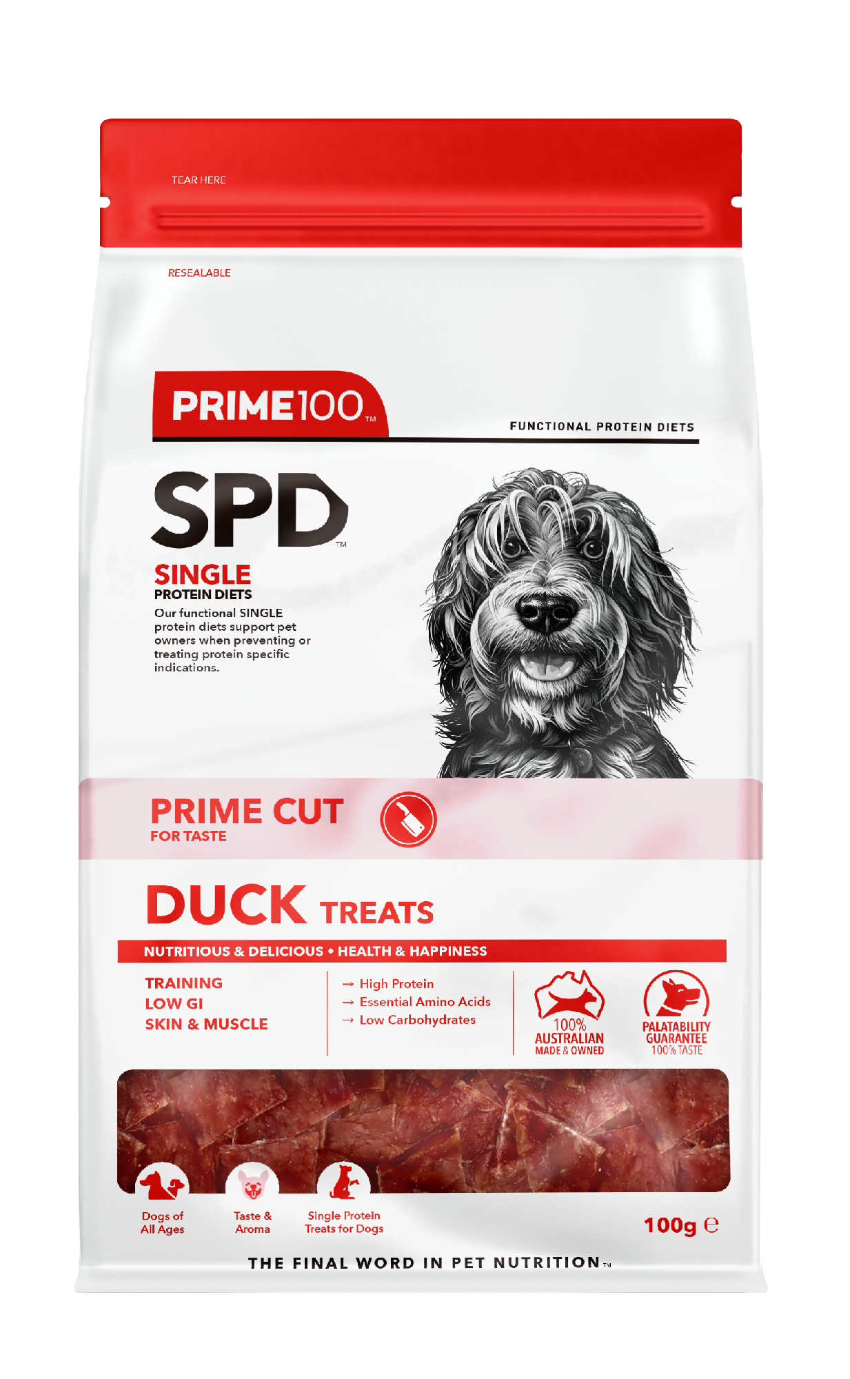 Prime 100 Spd Prime Cuts Duck Treats 100g Prime 100 Spd Prime Cuts Duck Treats 100g